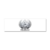 21 x 7 Wall Vinyl Sticker US Custom Choppers Iron Cross Hat and Engine