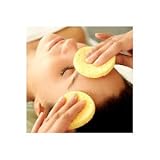 Compressed Facial Cleansing Sponges, Beige, 50 count (S1902Y)