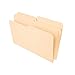 Office Depot File Folders, 1/2 Tab Cut, Second Position, Legal Size, 30% Recycled, Manila, Pack of 100, OD753 1/2