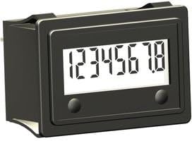 Panel Mount Timer, Model 34, LCD Hour Meter, 20 VAC, 300 VAC, 0.1 s, 9999999.9 h, 24.1 mm, 36.8 mm