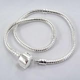 8 8 Inches Silver Snake Chain Classic Bead Barrel Clasp European Italian Bracelet Fit for Pandora, Biagi, Troll, Chamilia Beads Charms. 31HwxoUGTzL. SL160 8 8 Inches Silver Snake Chain Classic Bead Barrel Clasp European Italian Bracelet Fit for Pandora, Biagi, Troll, Chamilia Beads Charms.