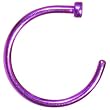 18 Gauge 3/8" Purple Anodized Titanium Nose Hoop