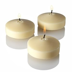 Floating Candles 3 Set of 72, Ivory
