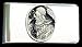 Sculpted Pewter Moneyclip - Wolf Head in Oval - Sculpted Pewter Money Clip/Card Holde...