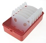Produkt-Bild: 6x Lernbox Karteikasten DIN A7 f&uuml;r Karteikarten rot
