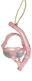 December Diamonds Pink Scuba Mask Ornament- Embellished with Rhinestones & Ready to Hang on a Gold Cord!