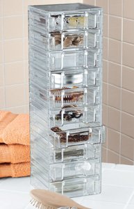 Acrylic Drawer Tower Organizer (Clear) (17 5/8H x 5 3/8W x 4 7/8D)