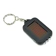 Solar Powered LED Flashlight Keychain
