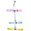 GLOW STICK TRIO Chain Dangle Belly Ring