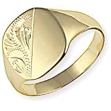 Image of 9ct Gold Stamped Signet Ring