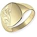 Stamped Signet Ring In 9 Carat Yellow Gold