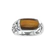 .925 Silver & Tiger's Eye Ring Sizes 6-8