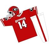 Georgia Bulldogs Youth NCAA Team Helmet and Uniform Set by Franklin Sports (Medium)