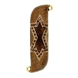 Mezuzah. Large Brown Star. Great Housewarming gift for Jewish Home