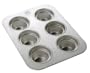 Amco Crown Muffin Pan. Each Cup 31/2" x 2" 6 Cups / Pan