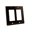 Leviton 80409 2-Gang Decora/GFCI Device Decora Wallplate, Standard Size, Thermoset, Device Mount, Brown