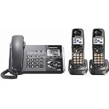 Panasonic KX-TG9392T DECT 6.0 2-Line Corded/Cordless Expandable Phone & Digital Answering System with 2-Handsets