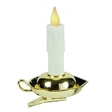 3 Pack LED - White Tree Clip Christmas Candle - Amber Flicker Flame - Battery Operated - Brite Star 4525000