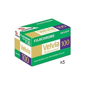 Fujifilm Fujichrome Velvia RVP 100 Color Slide Film ISO 100, 35mm Size, 36 Exposure,... by