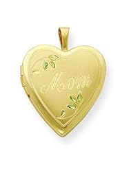Genuine .925 Gold Plated Sterling Silver 20mm Satin, Enameled, D/C Mom Locket". 100% Satisfaction Guaranteed.