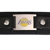 Los Angeles Lakers Leather Cuff Bracelet NBA Basketball Fan Shop Sports Team Merchandise