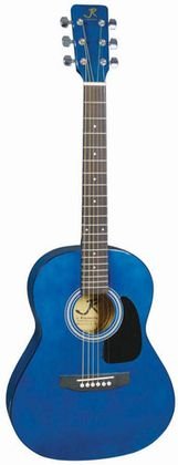 J Reynolds 36 3/4 Size Acoustic Guitar- Transparent Blue