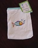 Baby Waschhandschuh Waschlappen weiß Fisch