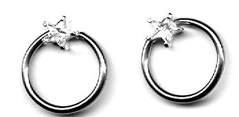 Body Accentz™ Nipple Ring Star Captive Bead 