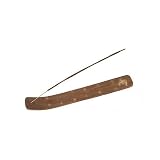 Wooden Incense Stick Holder with brass inlay