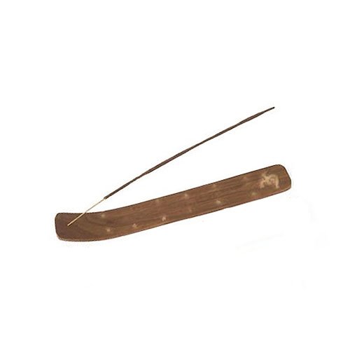 Wooden Incense Stick Holder with brass inlay