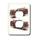 Trucks - Fire Truck - Light Switch Covers - 2 plug outlet cover