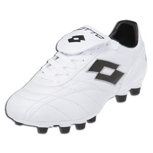 Lotto Stadio Classic FG Soccer Shoes (White/Black) 12.0