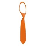 Solid Color Toddler Boys 11 Inch Zipper Tie by Jacob Alexander - Burnt Orange