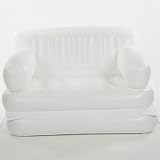 Smart Air Beds 5 x 1 EZ Queen Size Inflatable Sofa Bed (White) - (Bed, Sofa, Booster Bed, Recliner, Lounger)