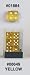 16mm Round Cornered 6-sided Yellow Translucent Dice with Glow in the Dark Pips