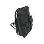 Black Nappa Leather Backpack Purse W/ Cell Pocket