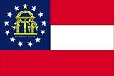 3 x 5 Feet Georgia Nylon - outdoor State Flags Made in US.