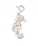 Sterling Silver 16 Figaro Chain Necklace with Charm Sea Lion and Clasp