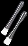 Stainless Steel Muddlers with Durion Hard Plastic Heads (Slim w/ Tenderizer Head)