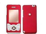 SOLID RED SNAP-ON COVER HARD CASE PHONE PROTECTOR for SONY ERICSSON W580 / S500 WALKMAN