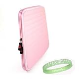 Dell Inspiron Mini 12 Pink Slim Padded Netbook Carrying Sleeve + Vangoddy TM, Live*Laugh*Love wrist band!!! (Laptop Not Included)