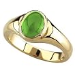 14K Yellow Gold Cabochon Emerald Ring