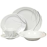 Ritz Black and White 20-piece Dinnerware Set (Service for Four)
