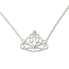 Disney Princess Sterling Silver Crown Necklace