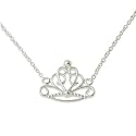 Disney Princess Sterling Silver Crown Necklace