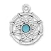 Sterling Silver Charm Pendant Dreamcatcher with Turquoise Stone picture