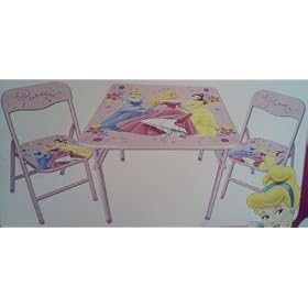 Disney Princess 3 Piece Folding Table and Chair Set