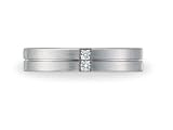 0.04 cts 4mm Comfort Fit Diamond Wedding Band - 14kt White or Yellow Gold