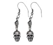 Skull Hand Earrings - Pewter - 1'' Height