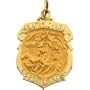 St. Michael Patron Saint of Policemen 14kt Gold Medal